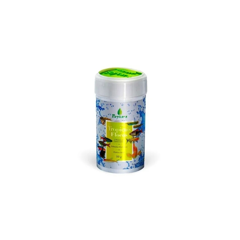 Ração Poytara Tropicais Flocos 10g