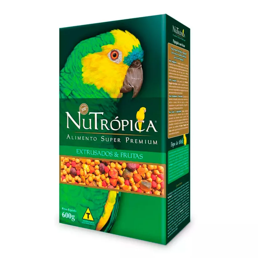 Ração Nutrópica Papagaio Com Frutas 600g