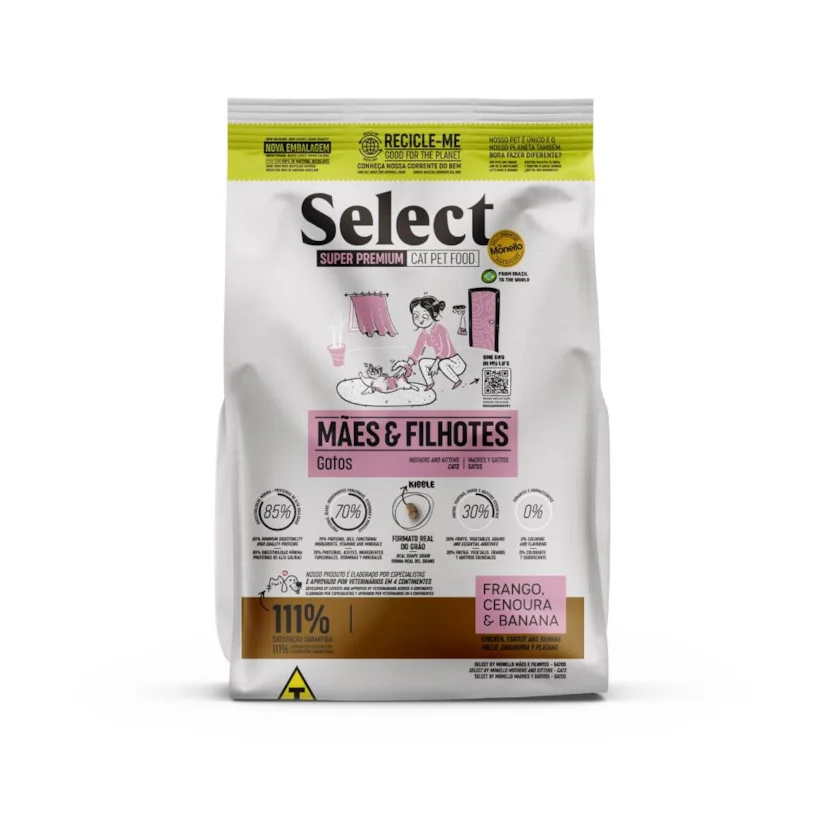 Ração Monello Select para Gatos Mães e Filhotes 7Kg