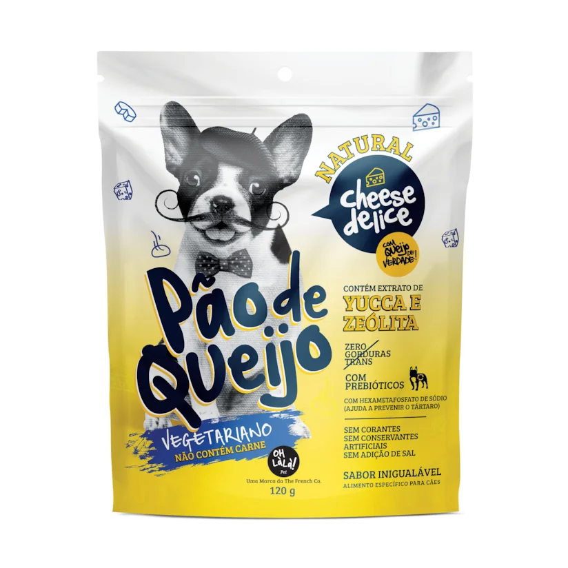 Biscoitos Oh LàLà Cães Pão de Queijo Vegetariano 120g