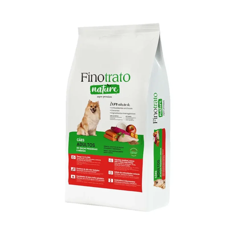 Ração para Cães Finotrato Nature Adultos Raças Pequenas e Médias 15kg