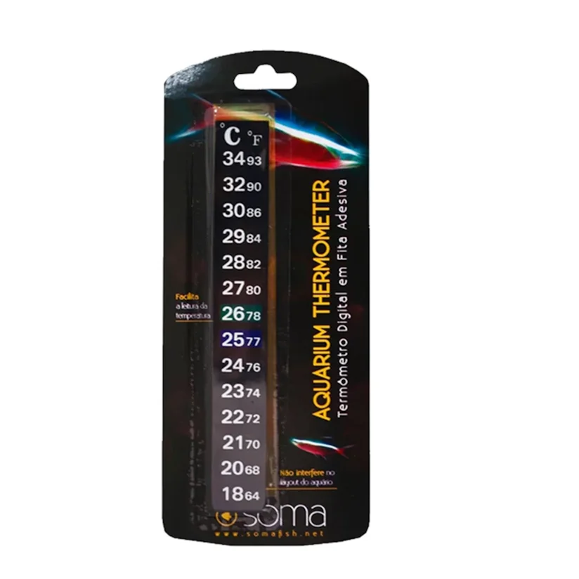 Termometro Digital Em Fita Para Aquário Rxc005 Soma