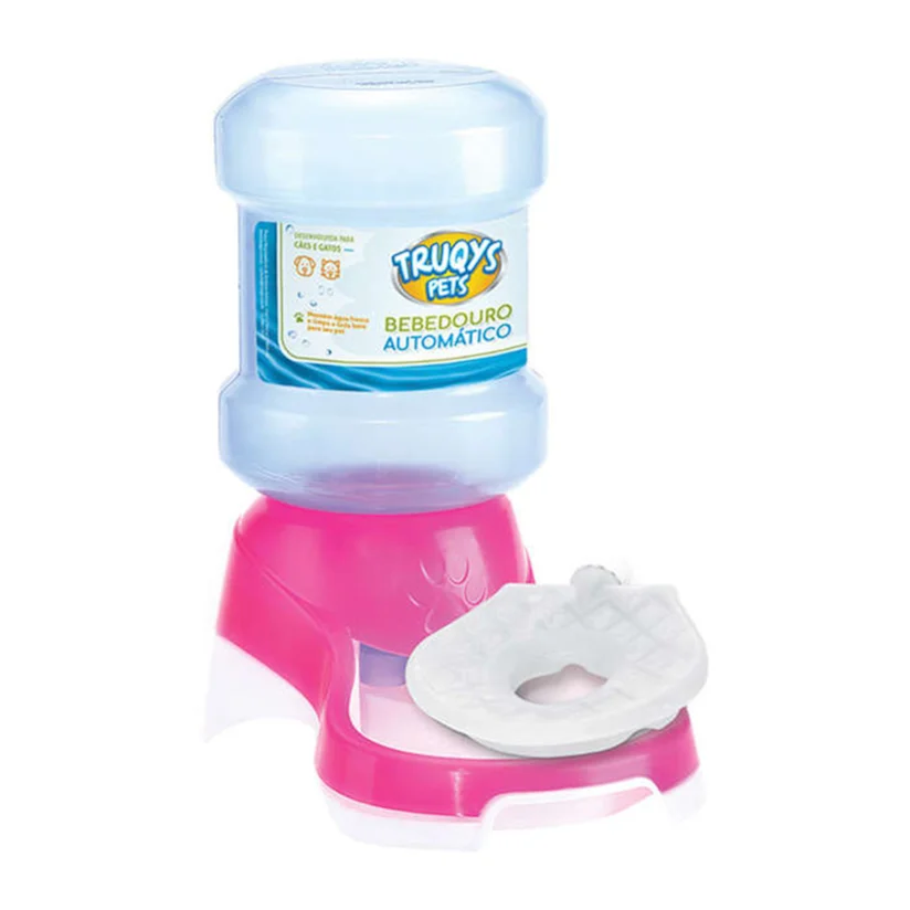Bebedouro Automático Ice para Pets Rosa Truqys Pets 2L