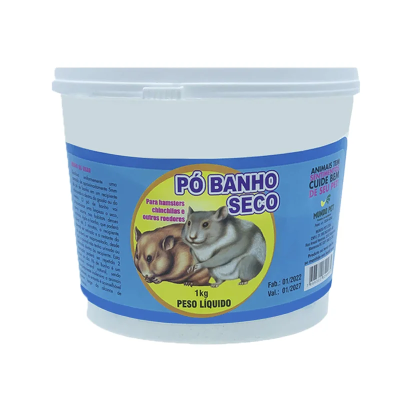 Pó para Banho Seco de Roedores Mundo Pet 1kg