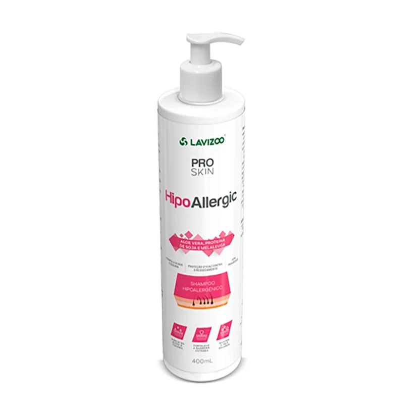 Shampoo Cães e Gatos Lavizoo Hipoalergênico Pró Skin Pet 400ml