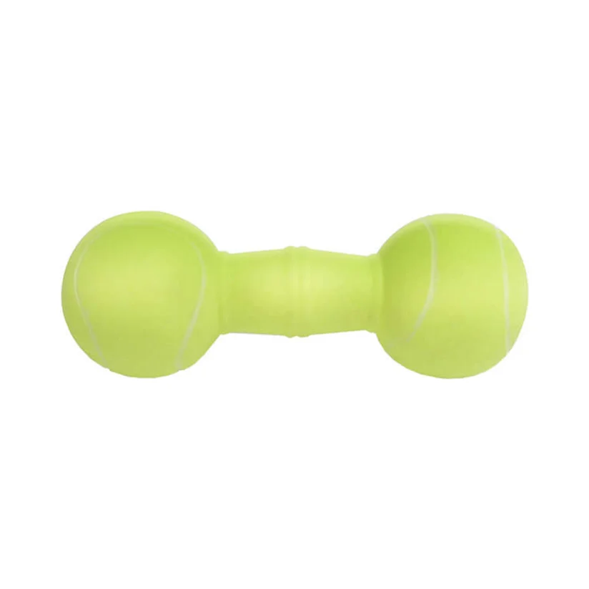 Brinquedo Cães The Pets Vinil Halteres Bola De Tênis