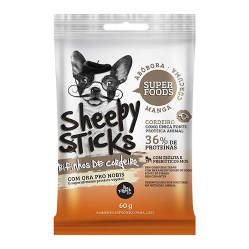 Snack Oh LàLà Cães Sheepy Sticks Manga, Abóbora e Cúrcuma 50g