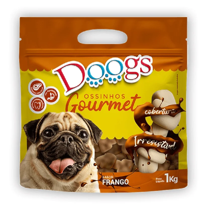 Osso Cães Doogs Gourmet Grande Frango 1kg