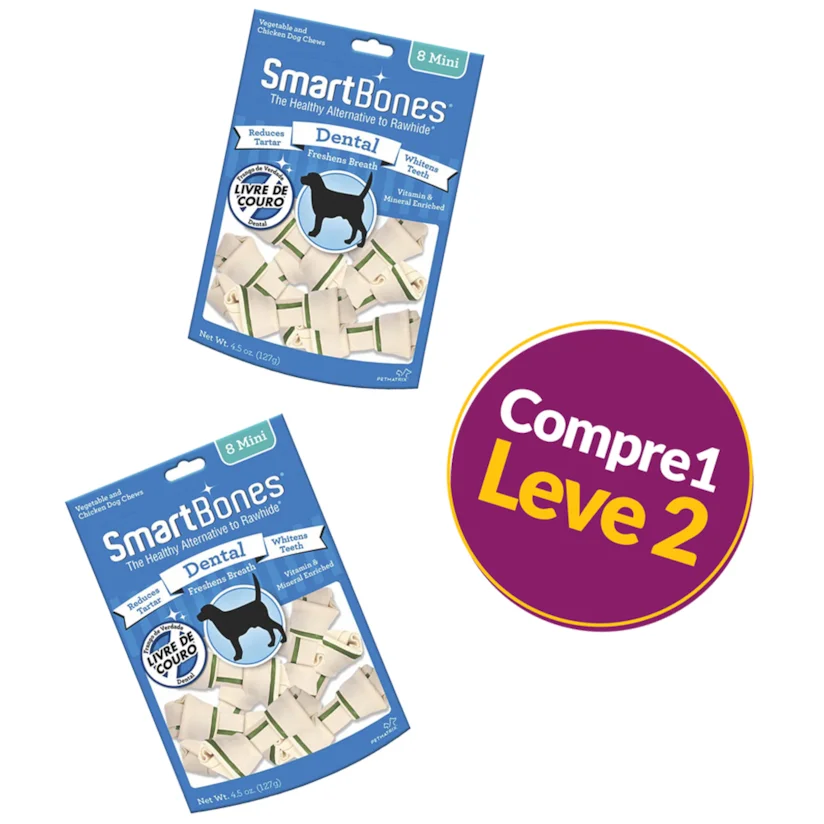 Ossinhos para Cães SmartBones Dental Mini 8 Unidades