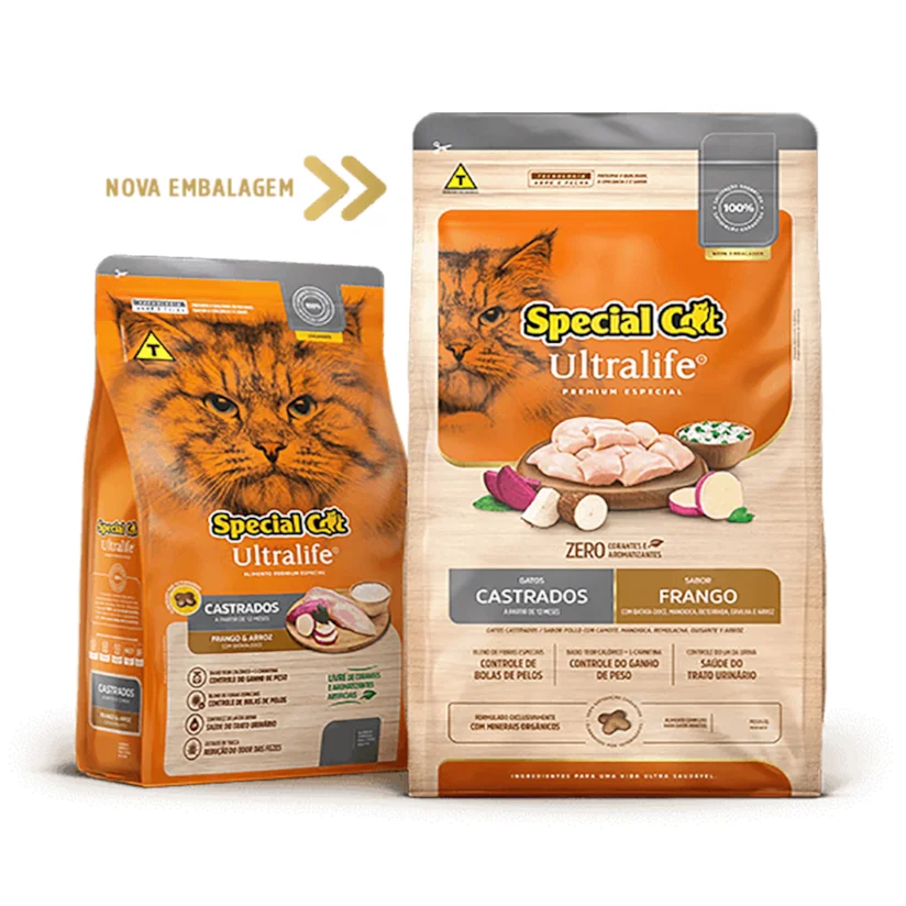 Ração Special Cat Ultralife Castrados Frango 20kg