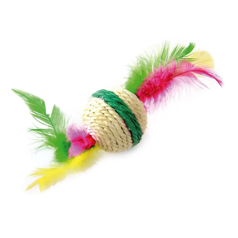 Brinquedo Bola com Pena Para Gatos Napi