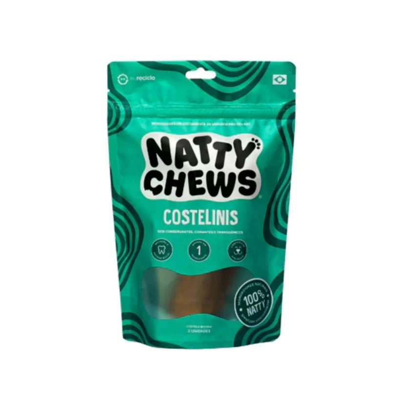 Natty Chews Costelinis Costela Bovina 2 unidades