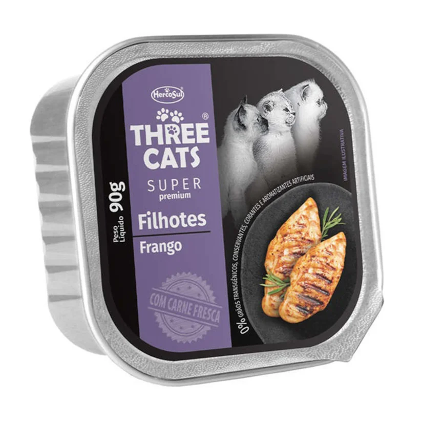 Ração Úmida Three Cats Special Filhotes Patê 90g