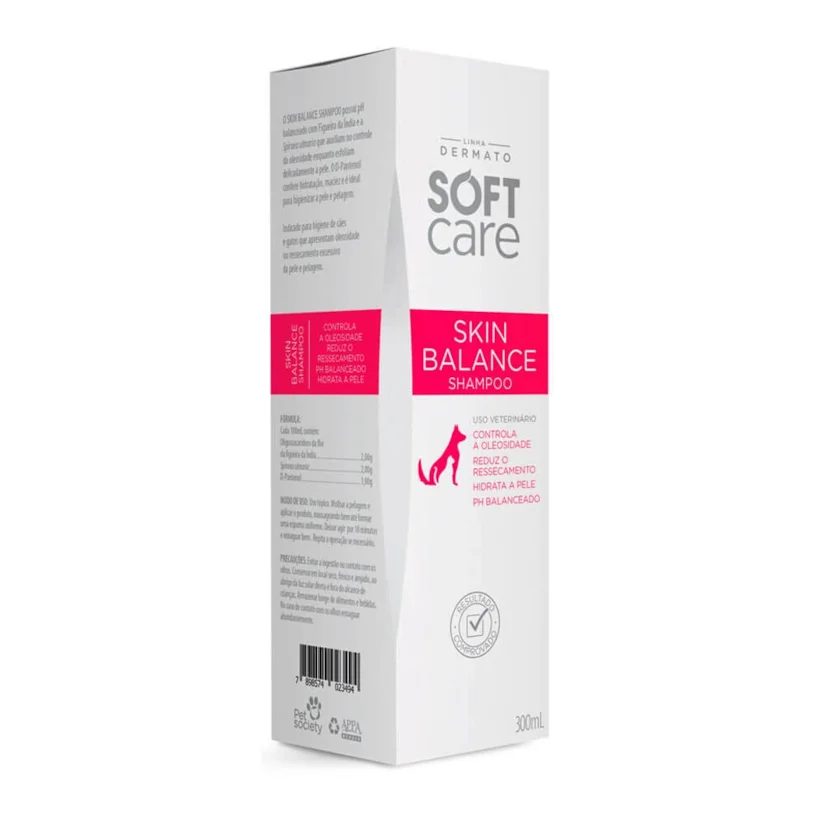 Shampoo Soft Care Skin Balance Cães e Gatos 300ml