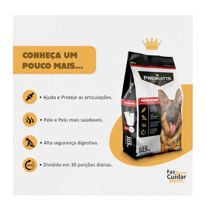 Ração Premiatta Cães Pastor Alemão 10,5kg