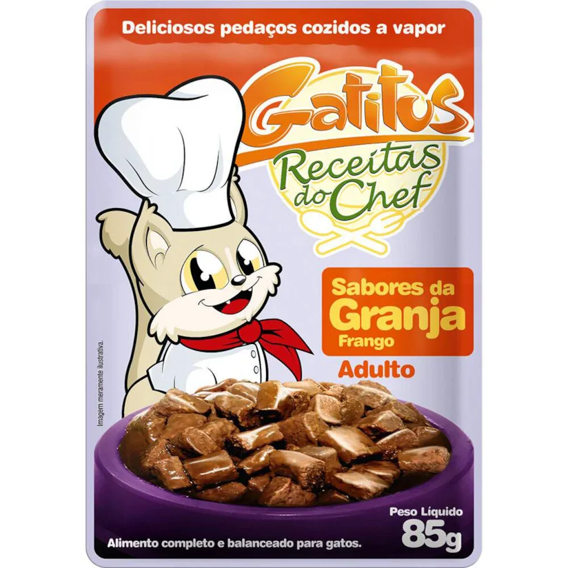 Ração Gatos Úmida Gatitus Sabores Da ganja 85g