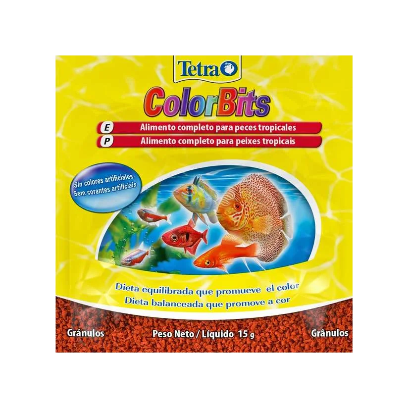 Ração para Peixes Tetra Colorbits Granules Sachê 15g