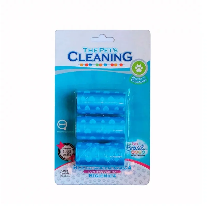 Refil Kit Cata Caca Azul The Pet S Brasil C/3 Unidades