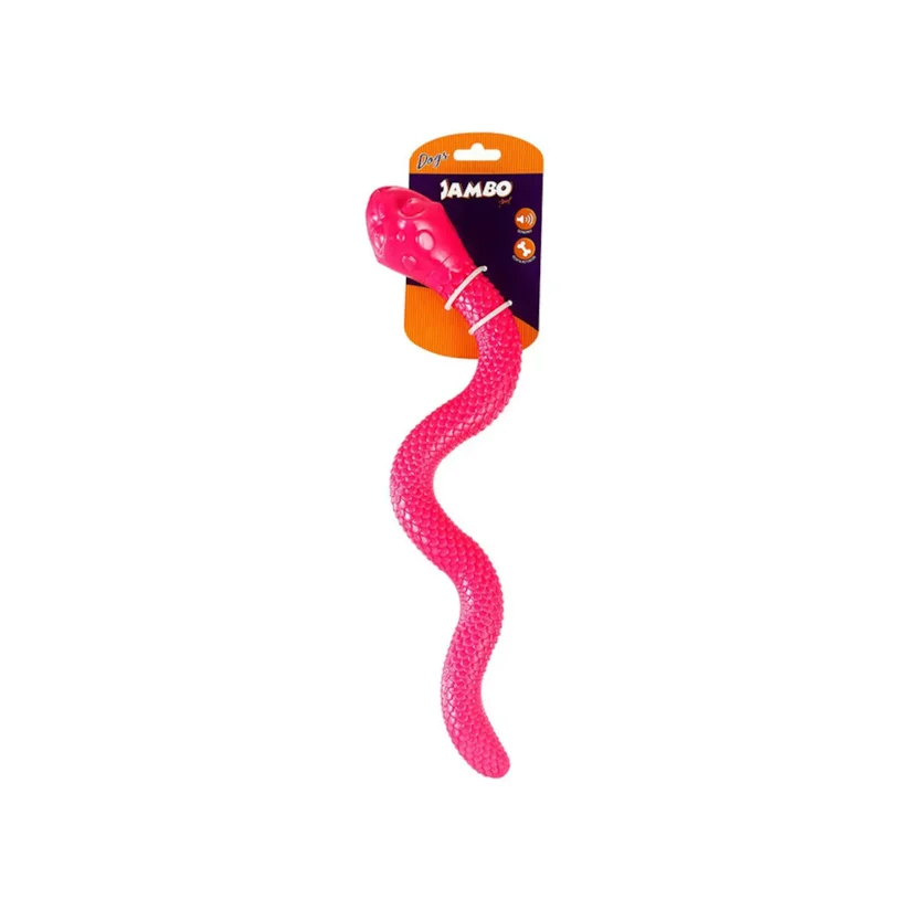 Brinquedo Cães Jambo Cobra Tpr Treat Sound Rosa