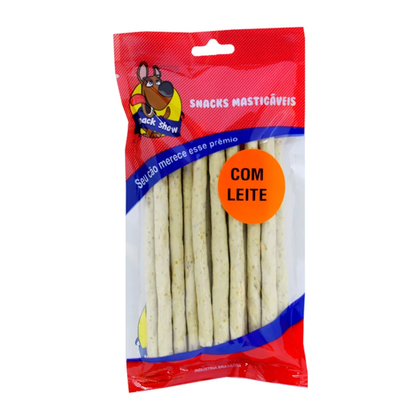 Osso Snack Show Cães Palitos Kr 65 Leite com 10 Unidades