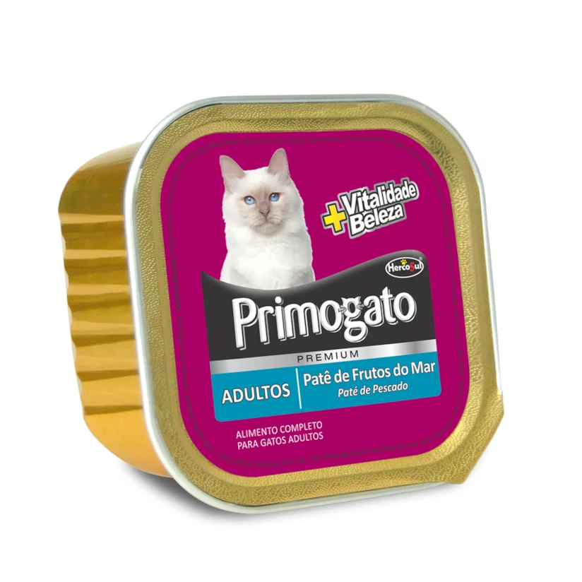 Ração Úmida Primogato Premium Pate Frutos Do Mar 150g