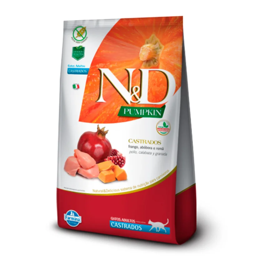 Ração N&D Pumpkin Gatos Adultos Castrado Frango 400g