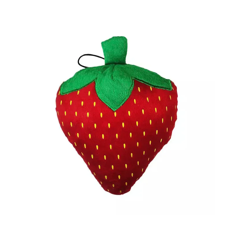 Brinquedo Mordedor Cães Pelúcia Fruit Morango Jambo