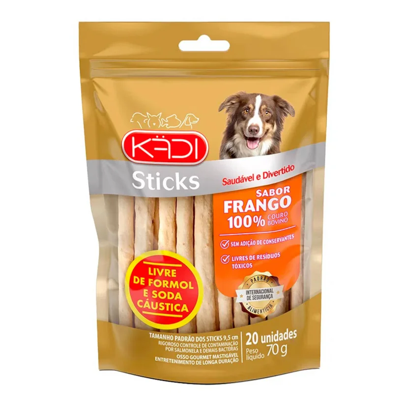 Sticks Cães Kadi Frango 20 Unidades