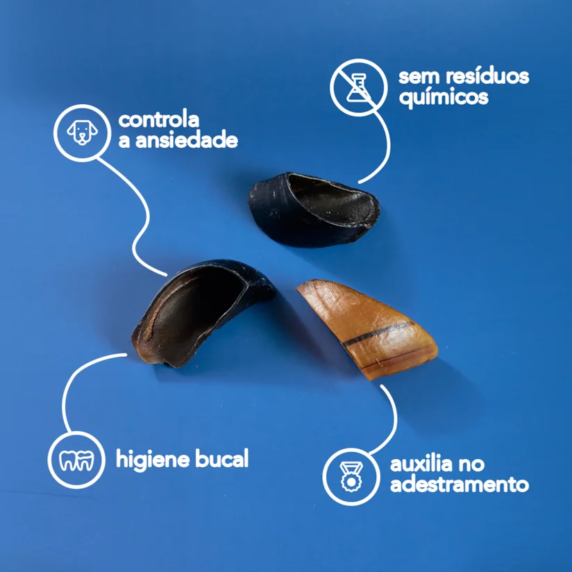 Natty Chews Acarajé Casco Bovino Desidratado 3 unidades