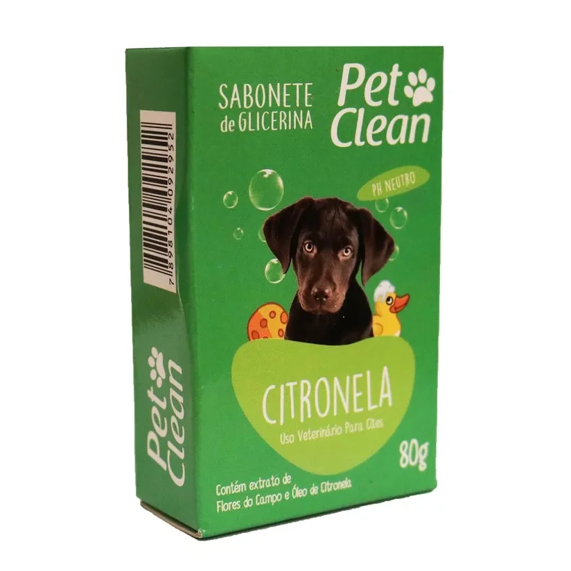 Sabonete Citronela Pet Clean 80g