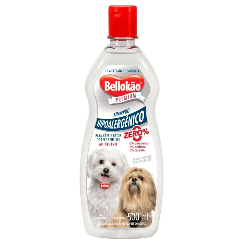 Shampoo Bellokão Hipoalergênico Premium 500ml