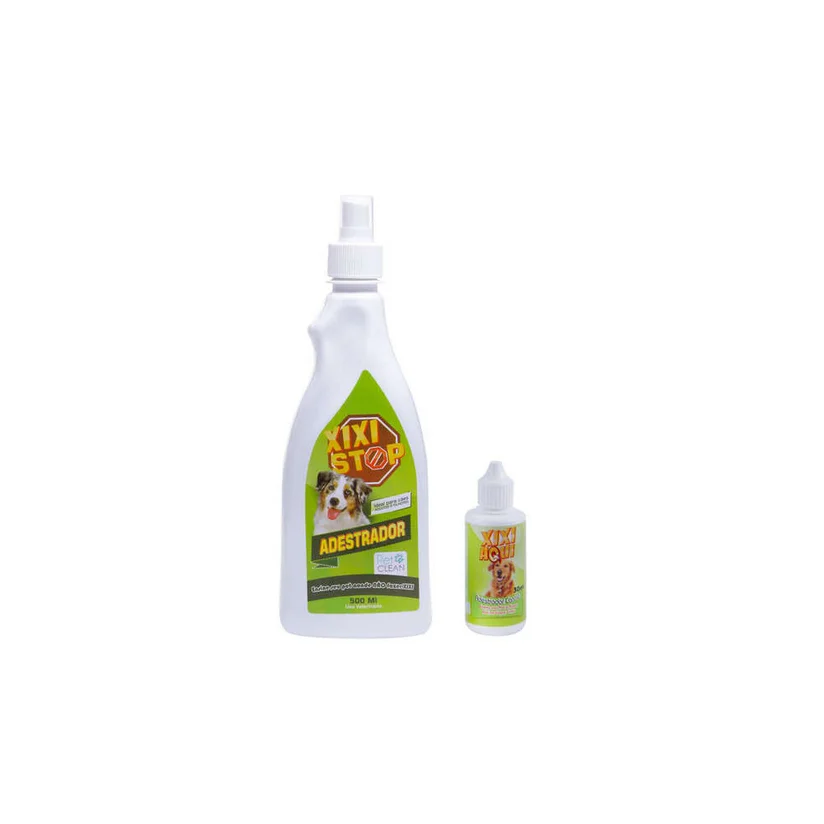 Kit Xixi Stop + Xixi Aqui Cães Pet Clean 500ml