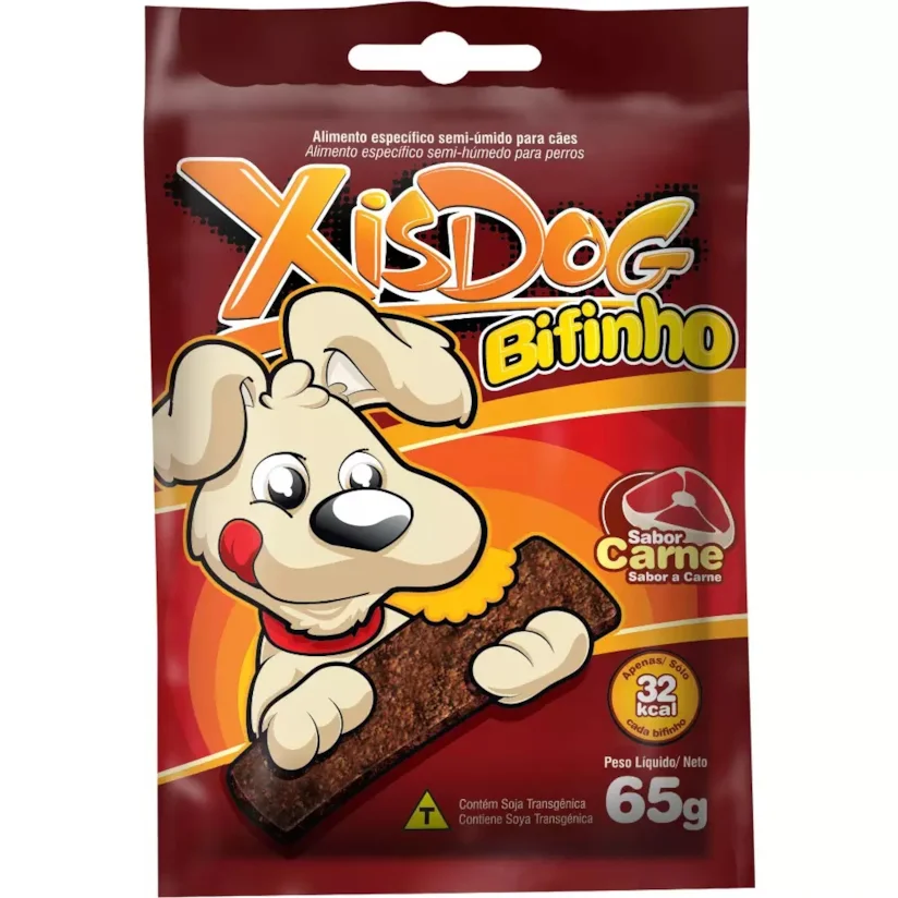 Petisco Cães XisDog Bifinho Carne 65g