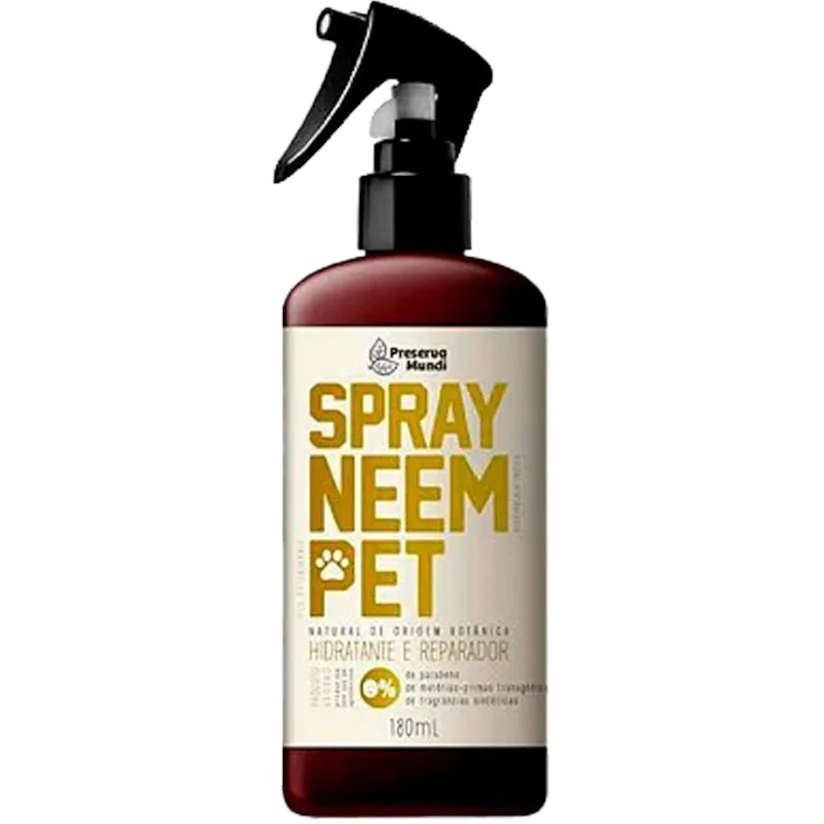 Spray Natural Cães E Gatos Neem Pet Preserva Mundi 180g