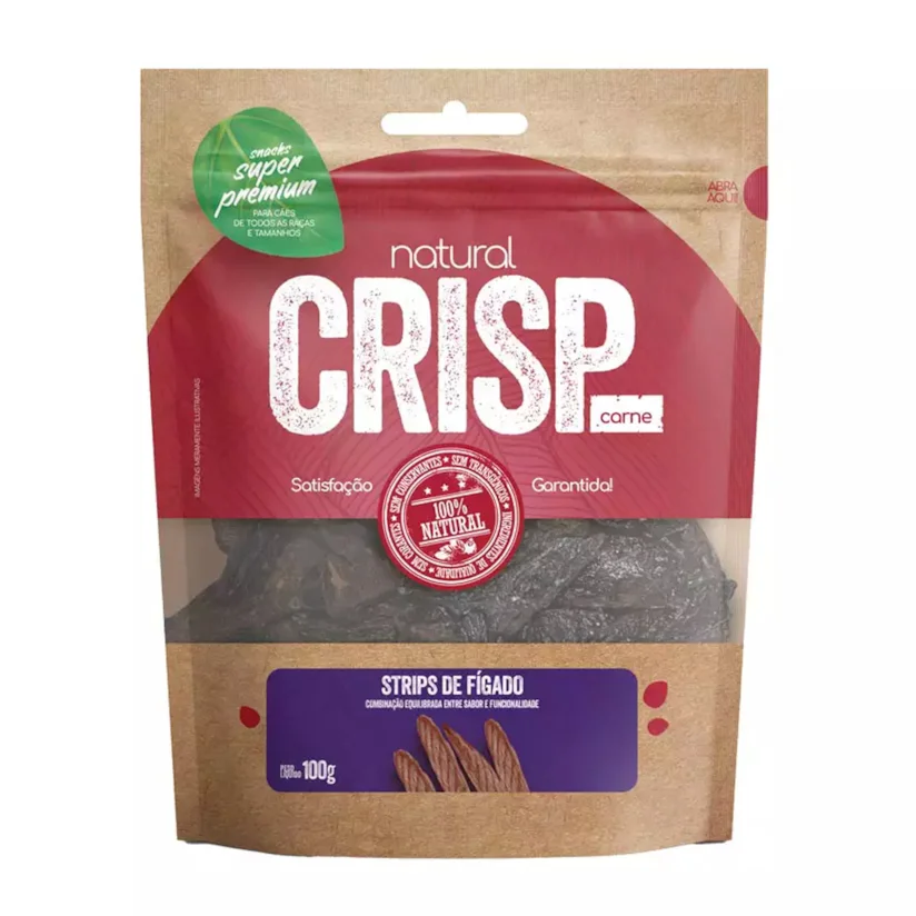 Petisco Natural Crisp Strips de Figado 100g