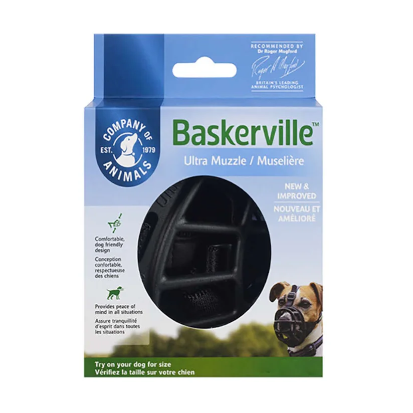 Focinheira Cães Baskerville Preta XG