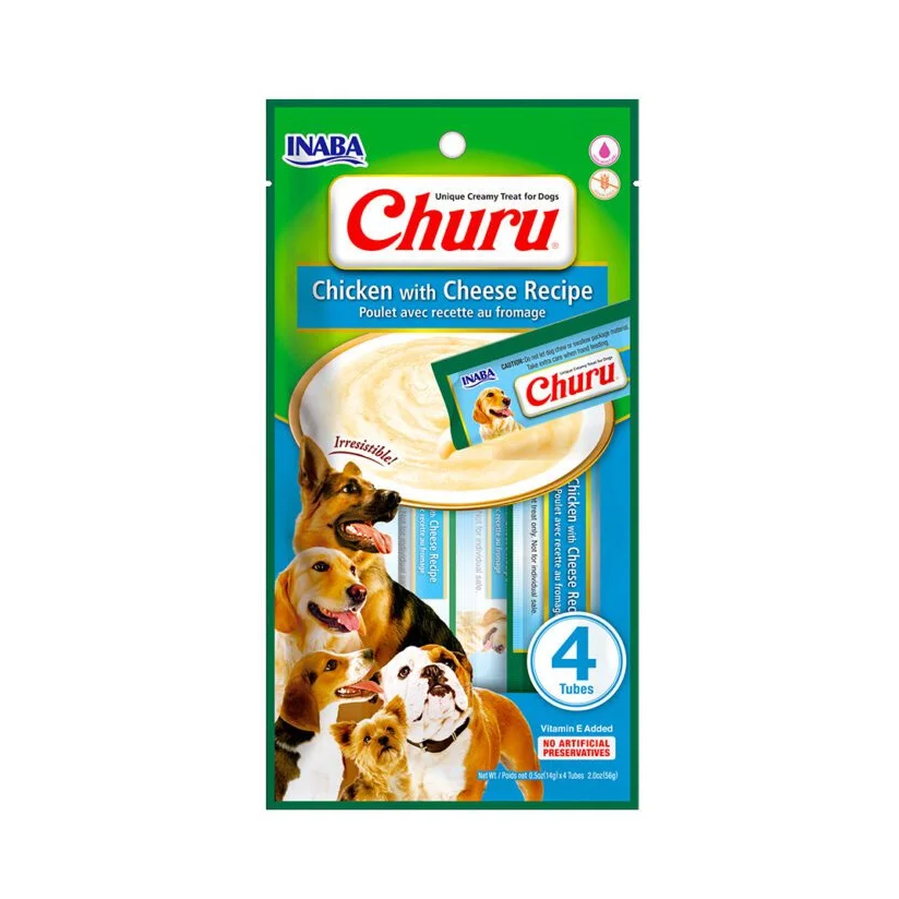 Purê Churu Dog Frango Com Queijo 56g
