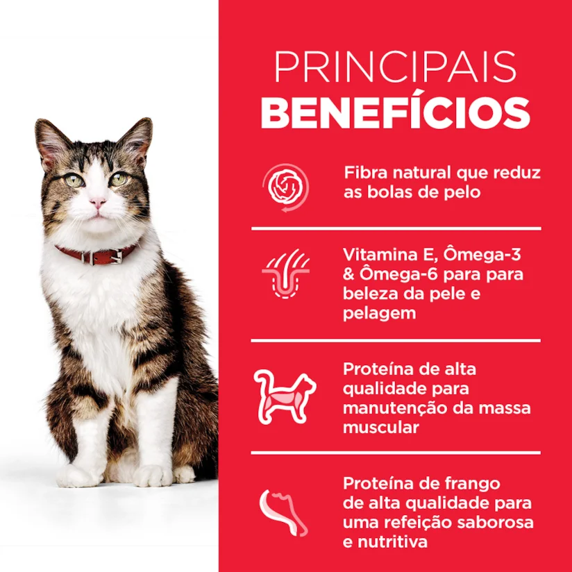 Ração Hill s Science Diet Controle Bolas de Pelo Gatos Adultos 1,59Kg