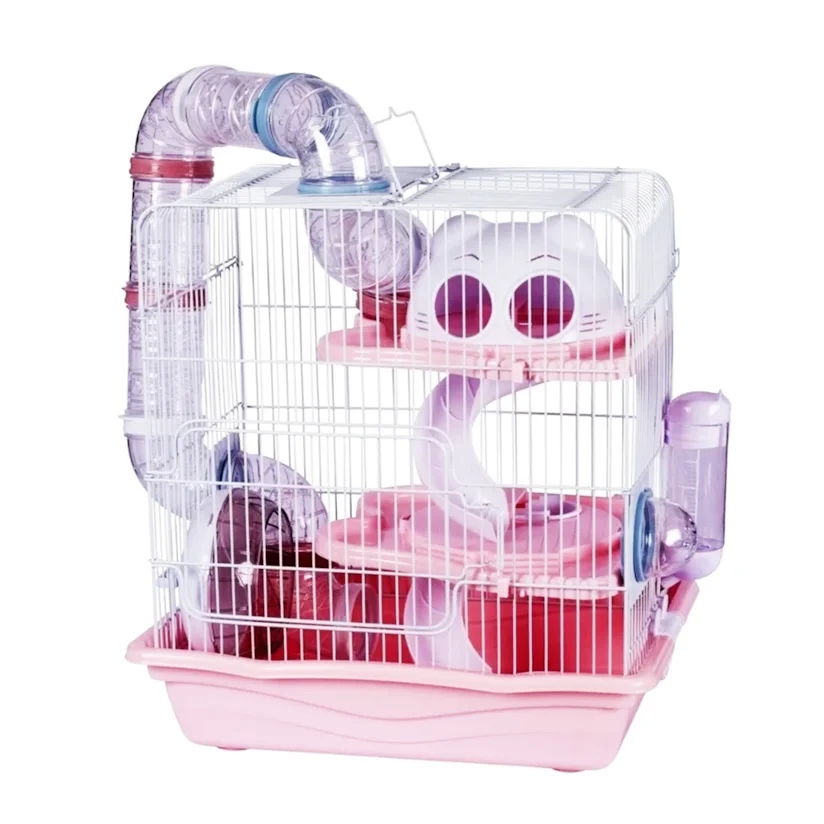 Gaiola Hamster American Pets Labirinto Safari Rosa