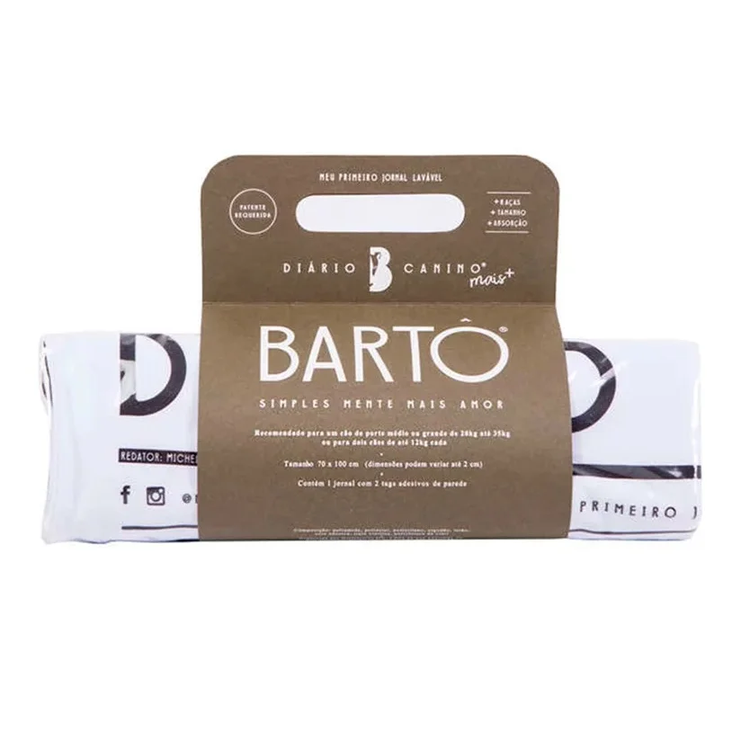 Tapete Higiênico Lavável Diário Canino Barto Tradicional Cães Até 35kg