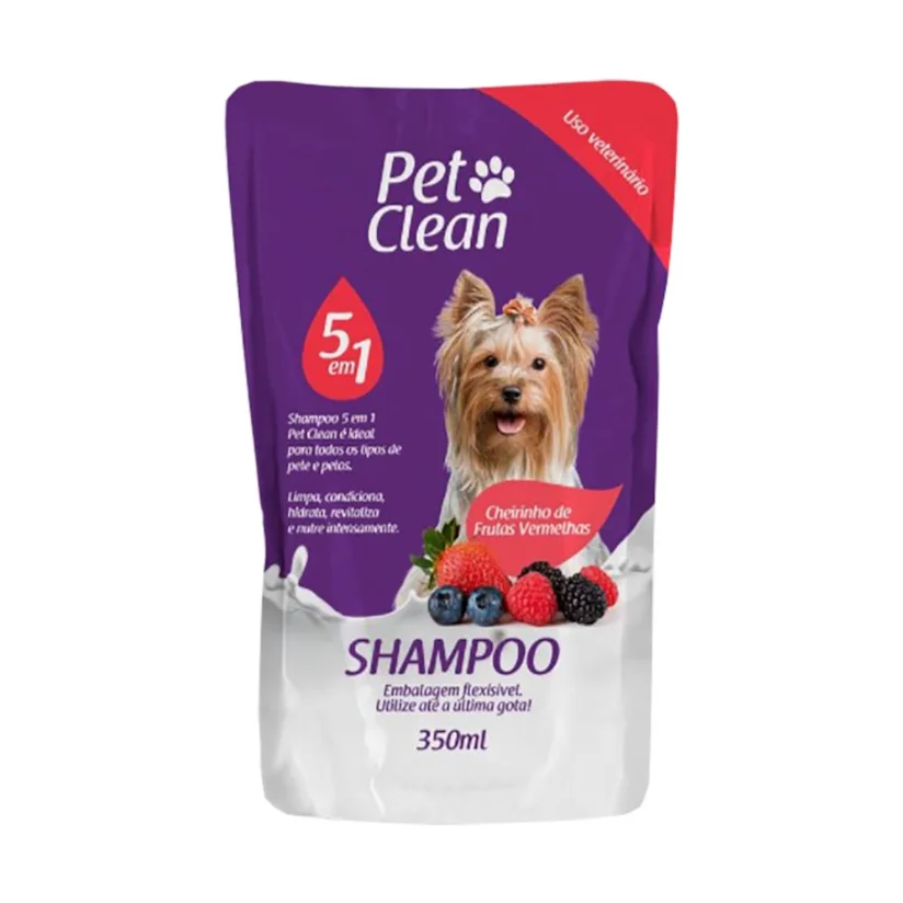Shampoo Cães e Gatos Pet Clean 5X1 Sachê 350ml