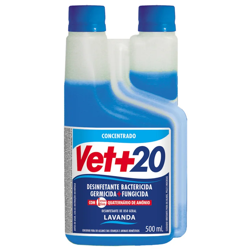 Desinfetante Bactericida Concentrado Vet+20 Lavanda 500ml