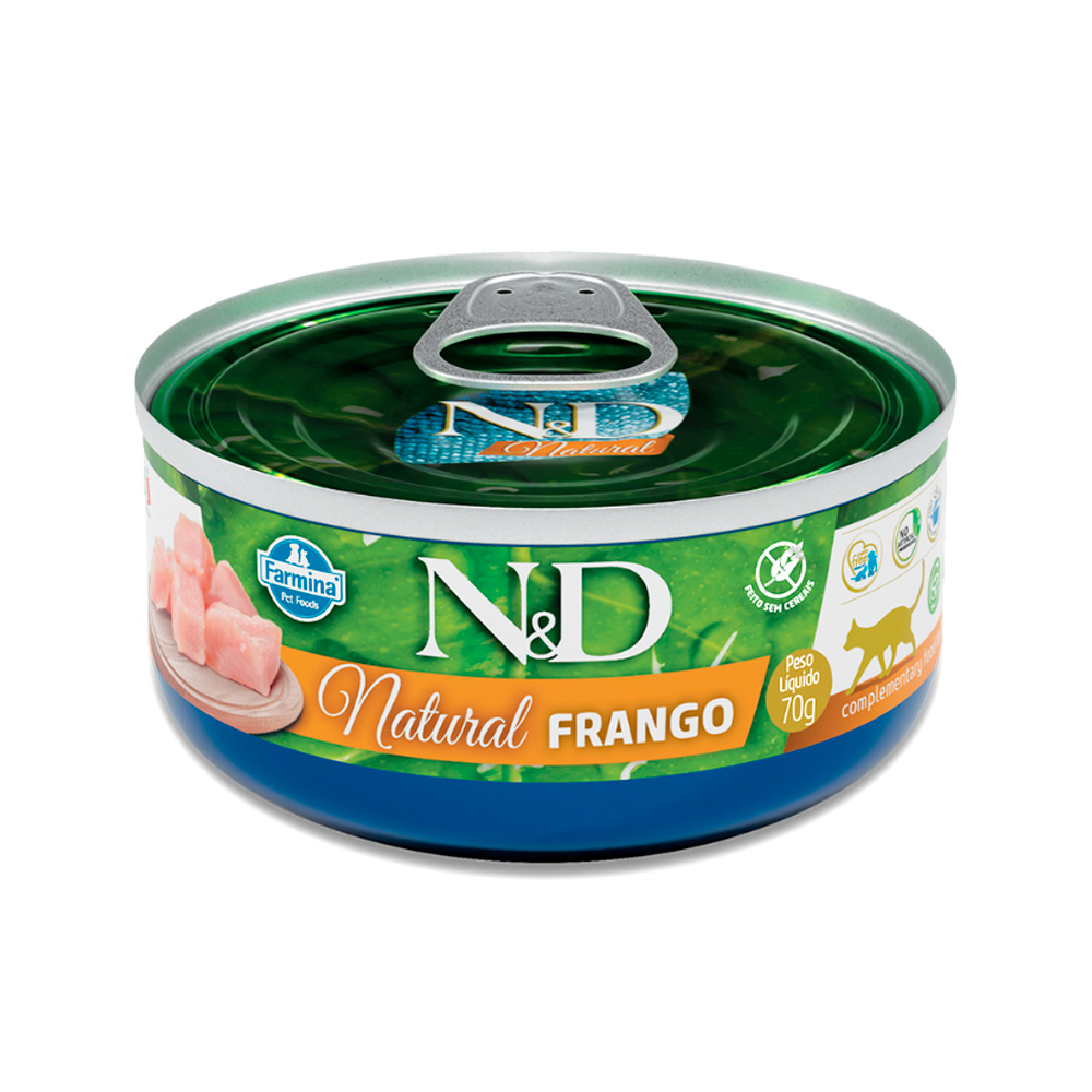 Ração Úmida N&D Natural Gatos Frango 80g