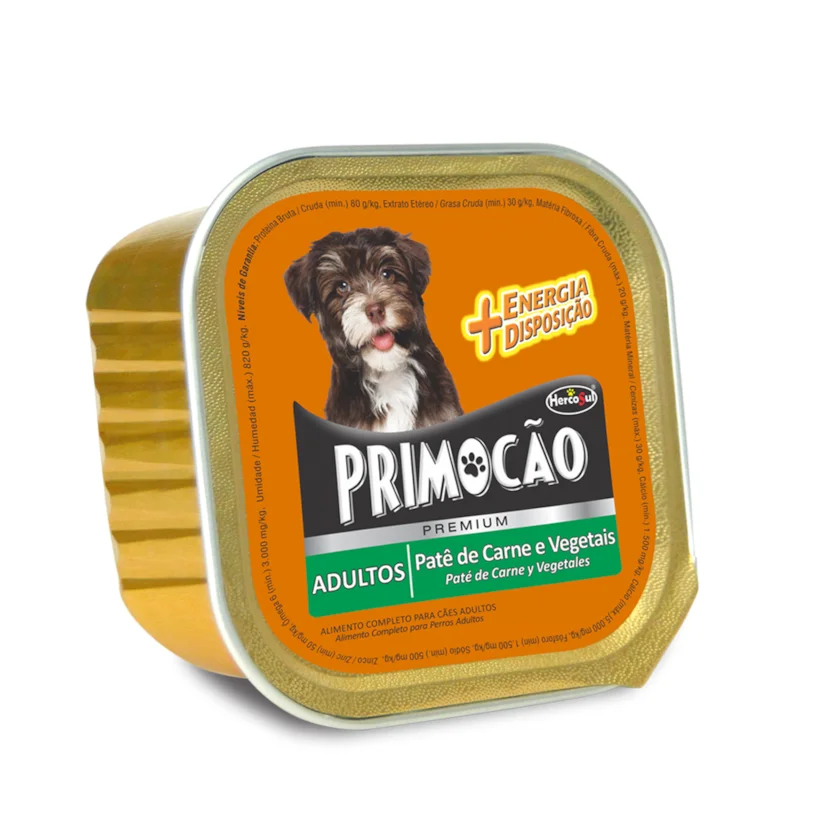 Ração Úmida Primoção Premium Pate Vegetais 300g