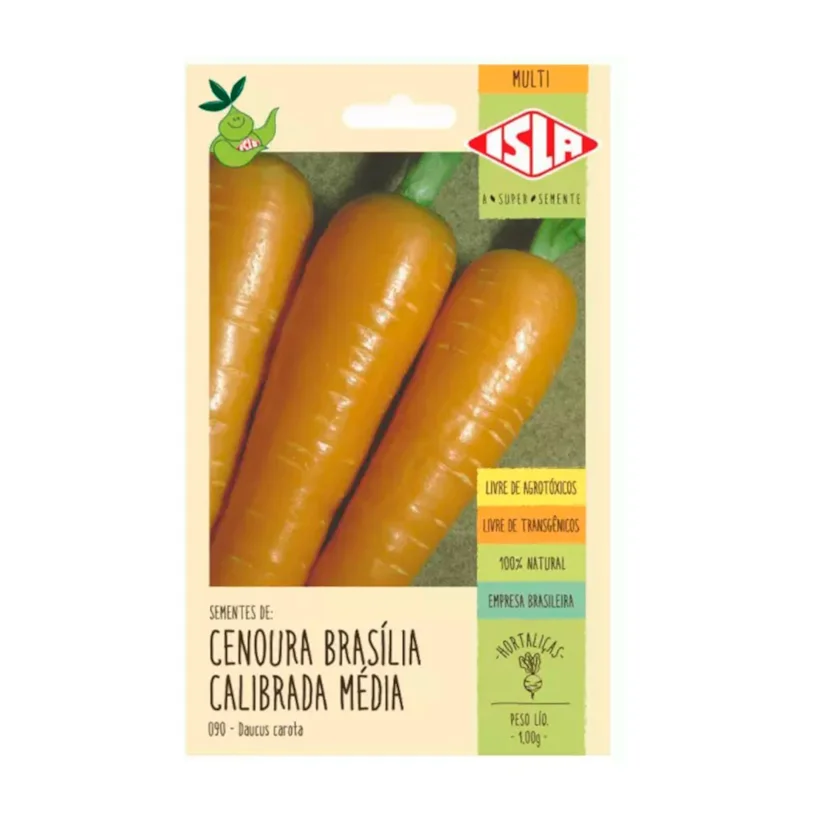 Semente de Cenoura Brasília Calibrada Média Isla