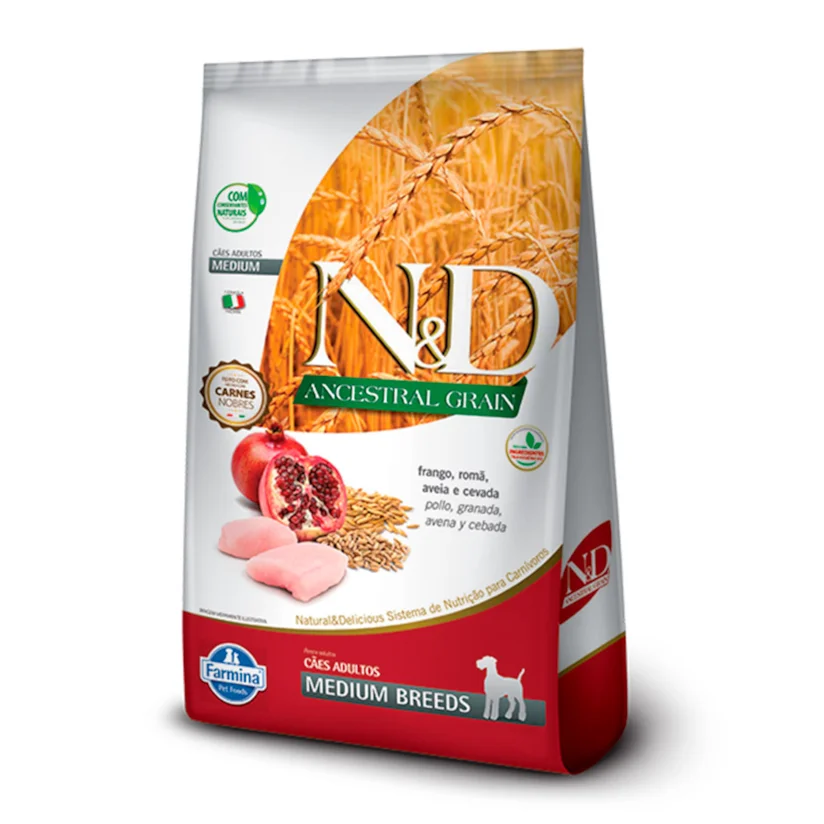 Ração N&D Ancestral Cães Adultos Medium Frango 2,5kg