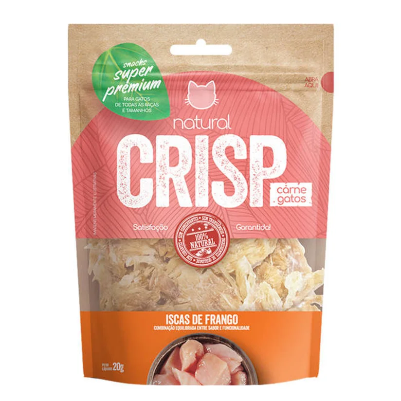 Petisco Natural Crisp Gato Iscas Frango 20g