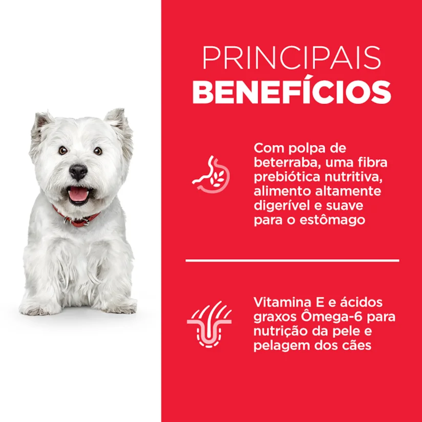 Ração Hill s Science Diet Cães Adultos Pele Sensível Pedaços Pequenos 1,81kg