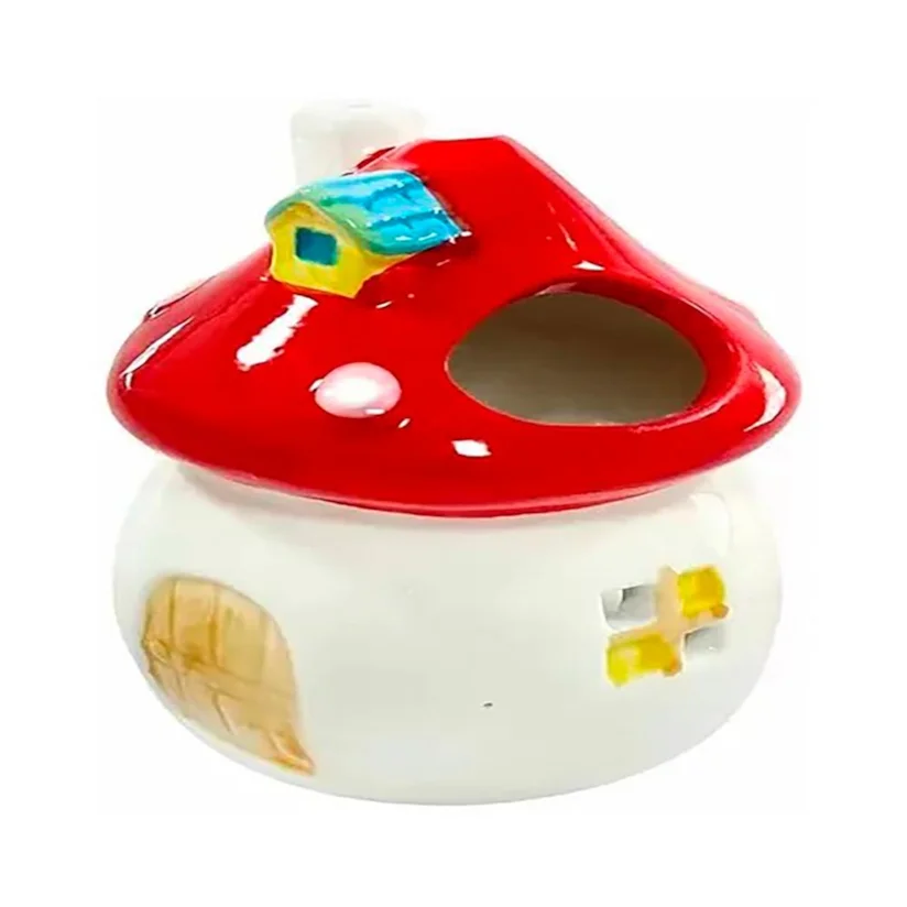 Casinha Hamster The Pets Chaminé Branca/Verm.