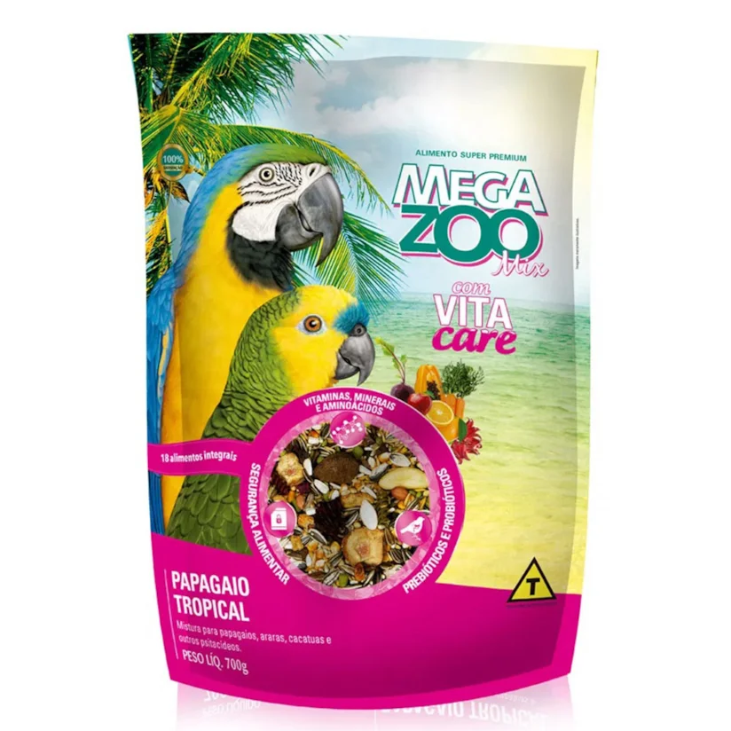 Alimento para Papagaio Mix Tropical Megazoo 700g